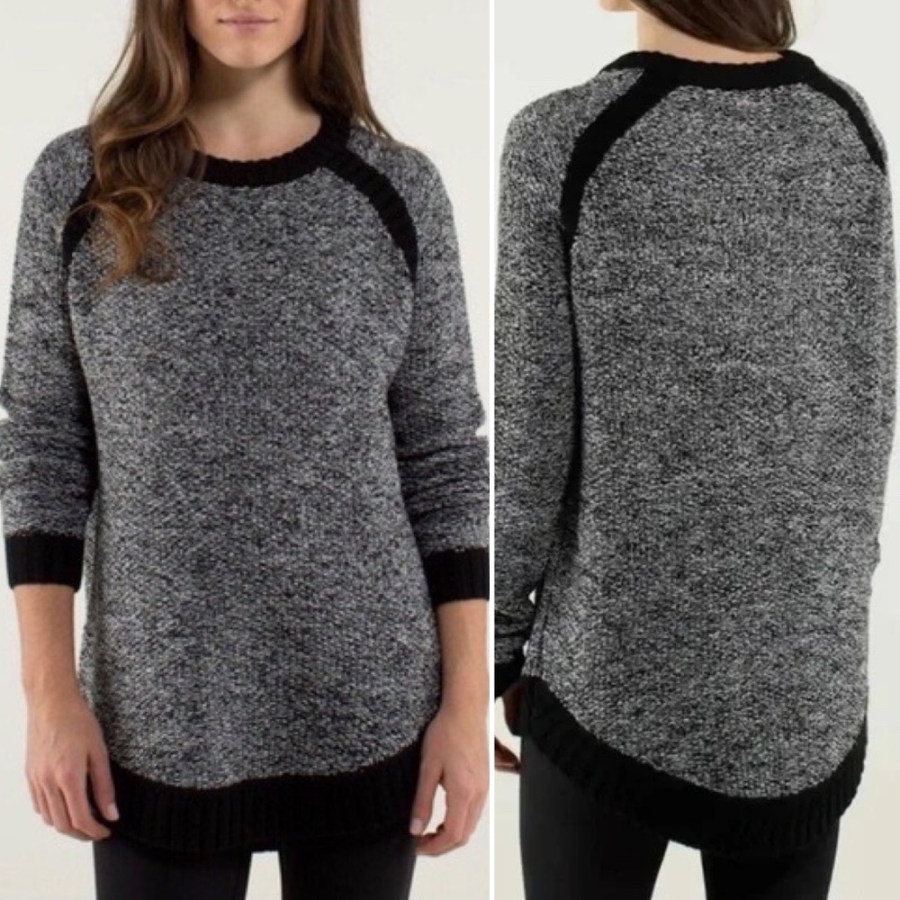 Lululemon Passage Sweater Black / Angel Wing